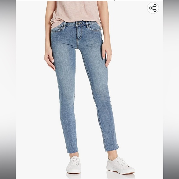 Sam Edelman The Kitten Straight Leg Raw Hem Jeans Quinn Denim Blue NWT Size 8/29 - Picture 1 of 9